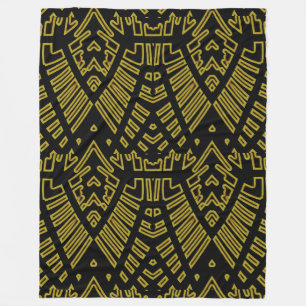 Fleece Deken, Een klassiek zwart en geel ontwerp Deken