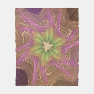 Fleece Deken Fractal Licht Paarse Palet