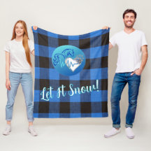 Fleece deken- Laat het sneeuwen