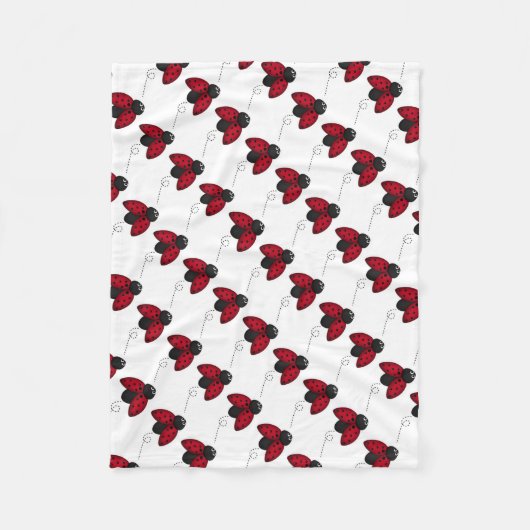 Fleece deken/Leuke lieveheersbeestje Deken (Voorkant)