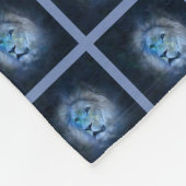 Fleece Deken met blauwe leeuw (Hoek)