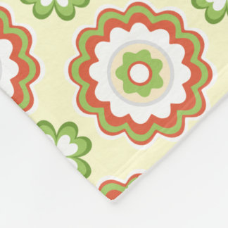 Fleece deken met op maat gemaakte vintage bloemmot