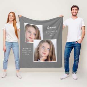 Fleece deken met twee leuke foto's
