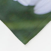 Fleece deken met witte daisy foto (Hoek)