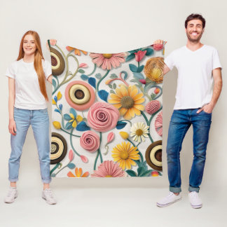 Fleece Deken Natuur's Perfect Patterns: Zonnebloem