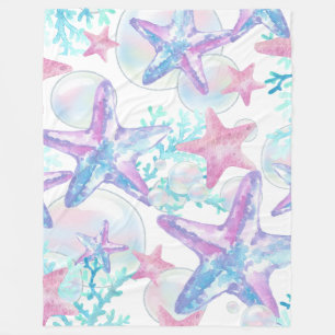 Fleece Deken Roze Zeester Patroon