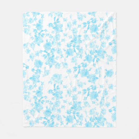 Fleece deken Saint Colette Juni Rozen capri blauw (Voorkant)