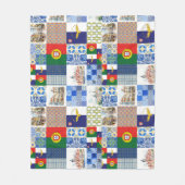 Fleece deken van de Portugese vlag (Voorkant)