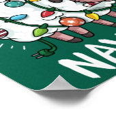 Fleece Feliz Navidad Funny Cute Sheep Kerstmis Poster (Hoek)