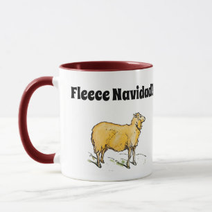 Fleece Feliz Navidad Grappige Kerstmis Schaap Joke Mok