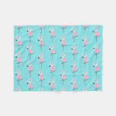 Fleece Flamingo Blanket comprimeren Deken (Voorkant (Horizontaal))