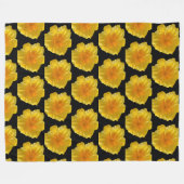Fleece Gele Bloem Deken (Voorkant (Horizontaal))