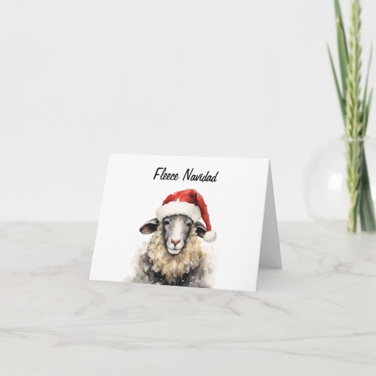 Fleece Navidad bedankje Bedankkaart (Voorkant)