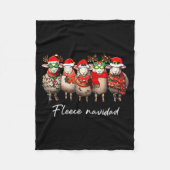 Fleece Navidad Christmas Spanish Sheep Santa Sheep (Voorkant)