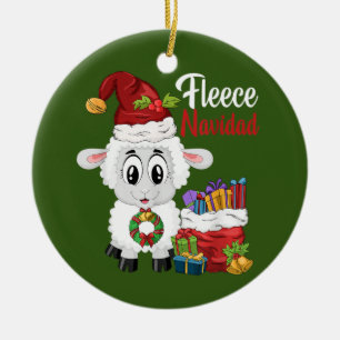 Fleece Navidad Feliz Navidad Pun Kerstmis Keramisch Ornament