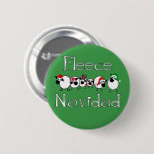 Fleece Navidad Funny kerstButton Ronde Button 5,7 Cm (Voorkant /achterkant)