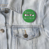 Fleece Navidad Funny kerstButton Ronde Button 5,7 Cm (In situ)