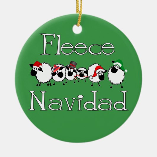 Fleece Navidad Funny Ornement de Noël (Devant)