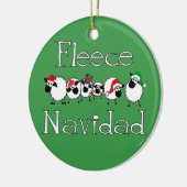 Fleece Navidad Funny Ornement de Noël (Gauche)