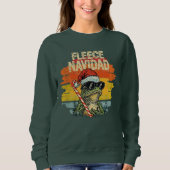 Fleece Navidad Funny Santa Frog Retro Sweatshirt (Devant)
