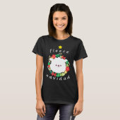 Fleece Navidad Funny Sheep T-shirt (Voorkant volledig)