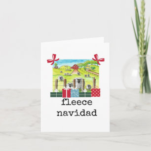 Fleece Navidad, Grappig, Schattige, Kerst Kaart