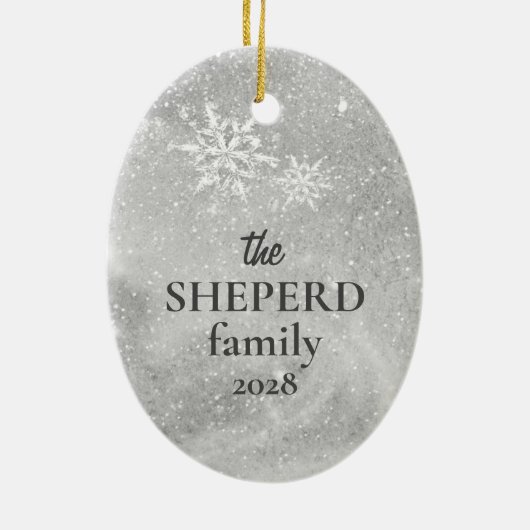 Fleece Navidad Grey Sheep Ornement de Noël (Dos)