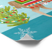 Fleece Navidad | Grote kerstdagen met Llamas Poster (Hoek)