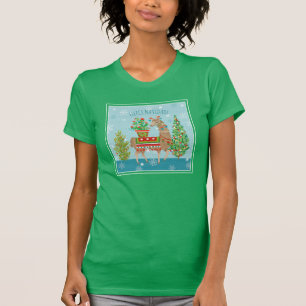 Fleece Navidad   Grote kerstdagen met Llamas T-shirt