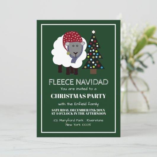 Fleece Navidad, Invitation de Noël de style espagn (Debout devant)