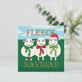 Fleece Navidad - kerstkaart (Staand voorkant)