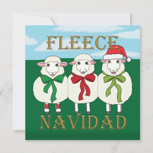 Fleece Navidad - kerstkaart (Voorkant)