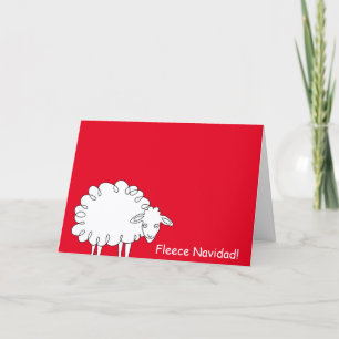 Fleece Navidad Kerstkaart Kaart