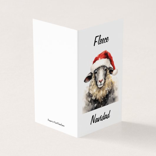 Fleece Navidad-kerstkaart Kaart (Buitenkant)
