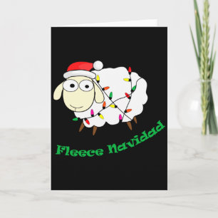 Fleece Navidad - Kerstschaap Lange Mouwen Kaart