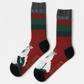 “Fleece Navidad” Sheep Funny Fun Festive Red  Sokken (Links)