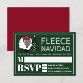 Fleece Navidad, Spaans Kerstfeest RSVP Kaartje (Voorkant / Achterkant)