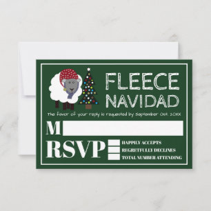 Fleece Navidad, Spaans Kerstfeest RSVP Kaartje