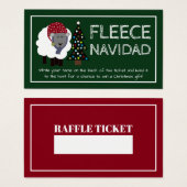 Fleece Navidad, Spaans Kerstmis Raffle Ticket Visitekaartje (Voorkant /achterkant)