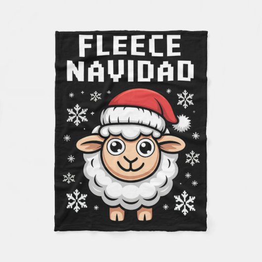 Fleece Navidad Ugly Sweater Kerst Schaap Vakantie Deken (Voorkant)