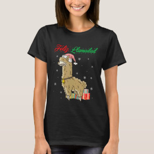 Fleece Prettig Kerstfeest Llamadad Fa La Llama Alp T-shirt