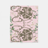 Fleecedecke französische Bulldogge  Fleece Deken (Voorkant)