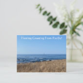 FleetingGroet uit de Stille Oceaan! Briefkaart (Staand voorkant)