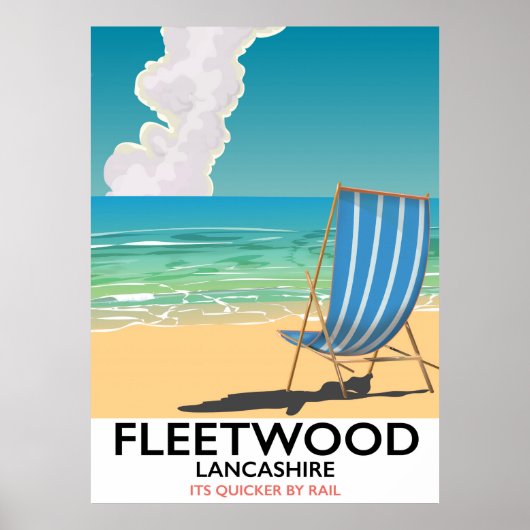 Fleetwood, Lancashire reisposter aan zee Poster (Voorkant)