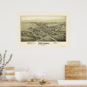 Fleetwood, PA Panoramic Map - 1893 Poster (Keuken)