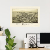 Fleetwood, PA Panoramic Map - 1893 Poster (Thuiskantoor)