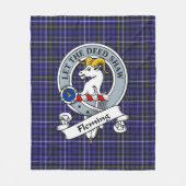 Fleming Clan Badge Tartan Plaid Fleece Deken (Voorkant)