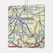 Flemingsburg KY  kaart Keramisch Ornament (Links)