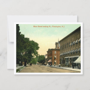 Flemington NJ Main Street jaren 1910 Briefkaart