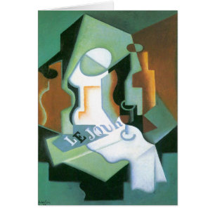Fles and Fruit Dish door Juan Gris,  Cubisme